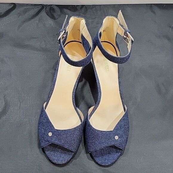 BRAND NEW NINE WEST PATIAN PEEP TOE WEDGE SANDAL - Picture 3 of 14